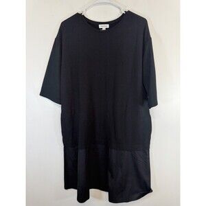NORDSTROM  Women's Oversized S Black Tunic Top  Dress Cotton Blend